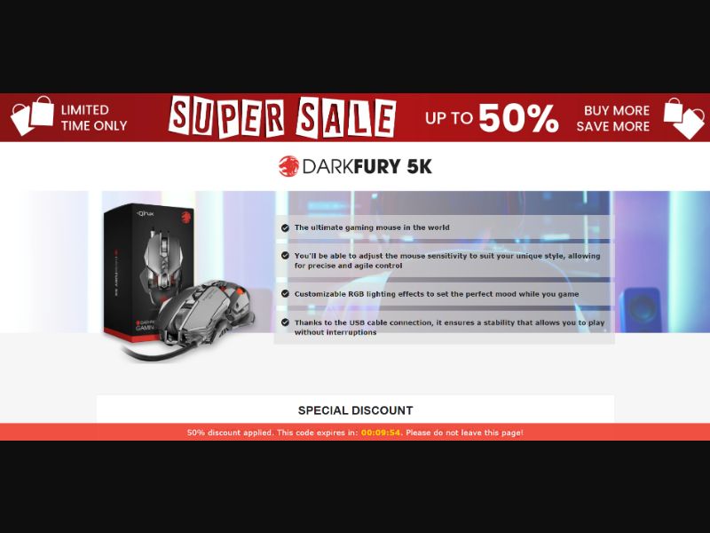 [WEB+MOB] Qinux DarkFury 5K – Gaming Mouse /International (112 GEOs) CPS *FB/TT/Google/Taboola Pixel*