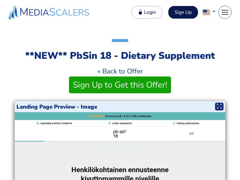 PbSin 18 - Dietary Supplement {+DTC} [FI]