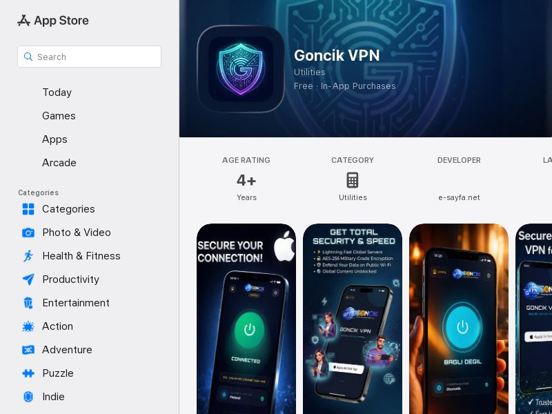 GoncikVPN СPT [US] iOS