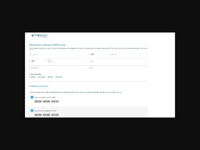 Clinical Trial Search - Moderate to Severe COPD - CPL (US)