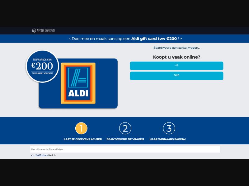 NL - Quiztionnaire - Aldi Giftcard 200 - (CPL)