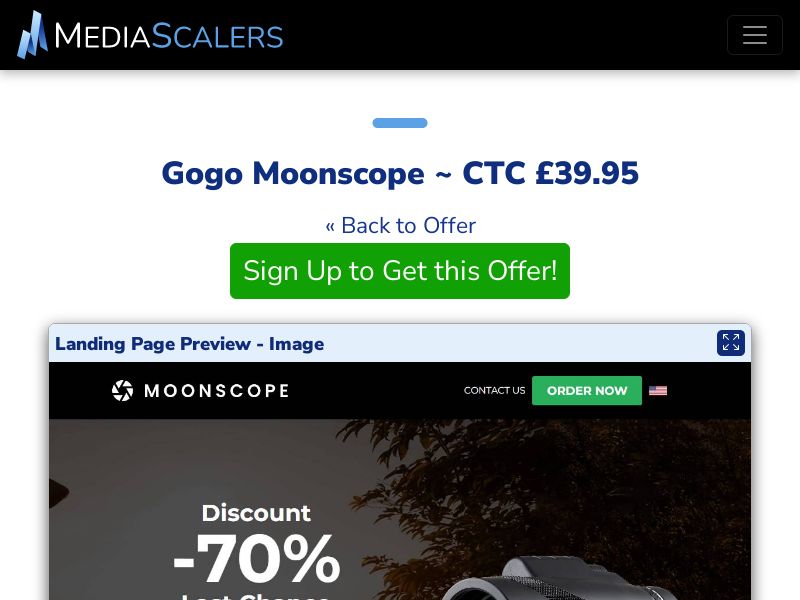 Gogo Moonscope ~ CTC £39.95 {+Advertorial, DTC, Alt-Landers} (Event Tracking) [UK]