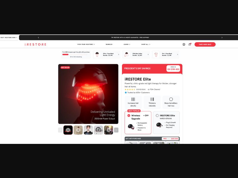 [WEB+MOB] iRestore - Elite - Hair Care - /INTERNATIONAL - CPS