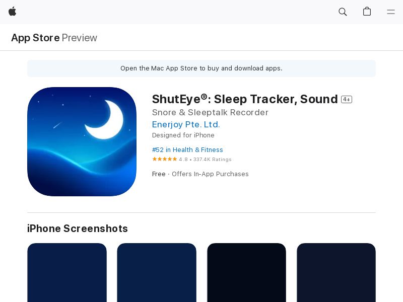 ShutEye®: Sleep Tracker, Sound - SG