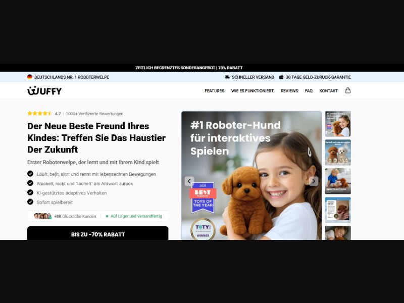 [WEB+MOB] Robot Puppy - Wuffy - CTC $29.99 /DE CPS