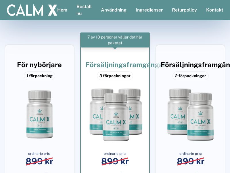 Calm X CBD Capsules SS - FR
