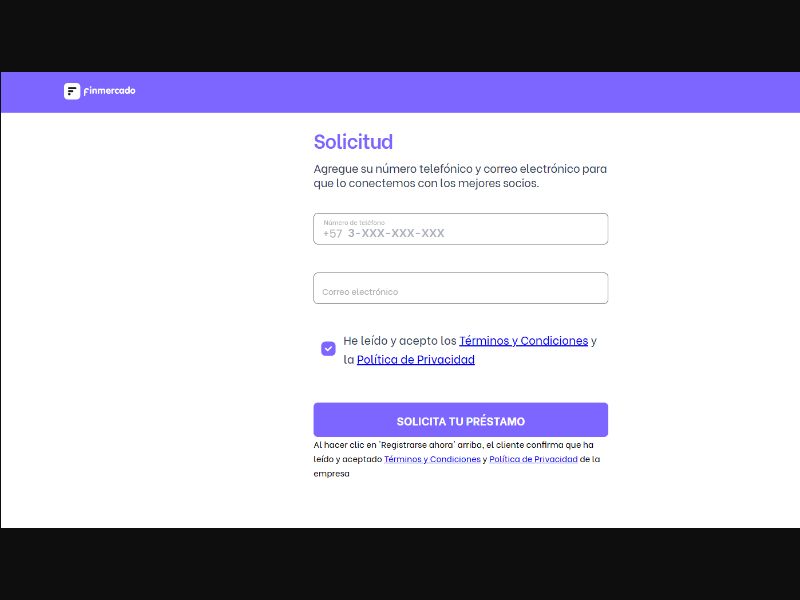 [WEB+MOB] Finmercado /CO CPL [Approval Required]