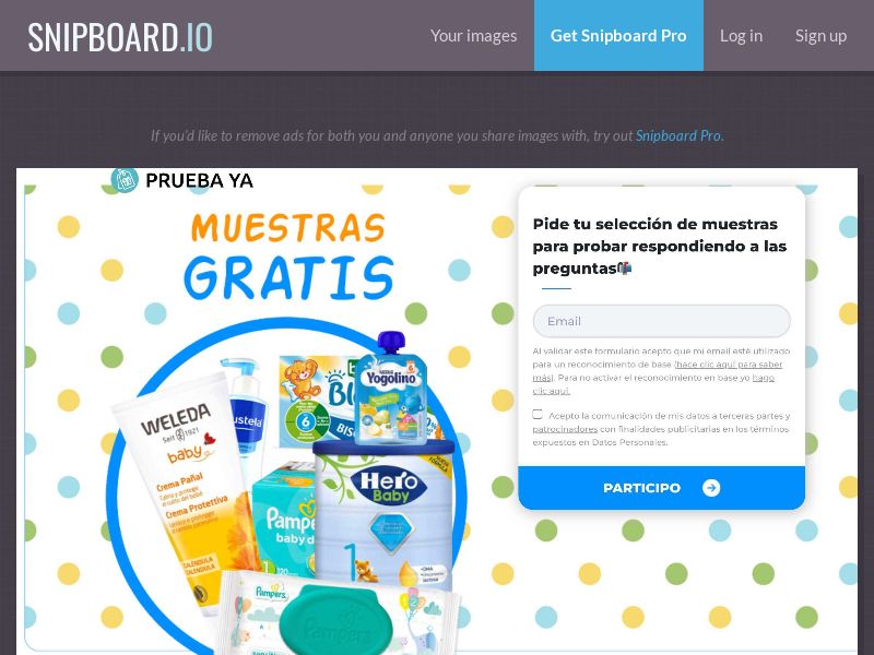 Prueba Ya - Muestras Gratis Bebe ES - SOI