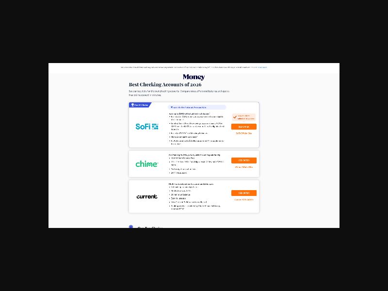 Money.com - Top 10 Checking Accounts - CPA (US)