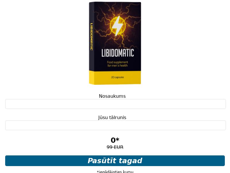 Libidomatic caps N20 free LV - potency and prostatitis