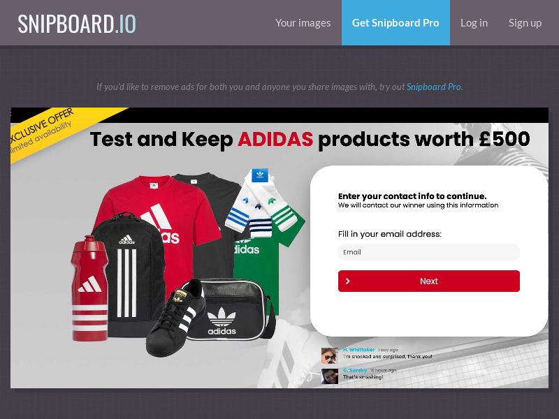 ForYouPromo - Test & Keep Adidas products worth £500 UK - SOI *THE LEAD WOLVES EXCLUSIVE*