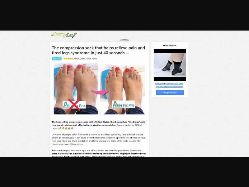 [WEB+MOB] Ankle Fix Pro /International (112 GEOs) CPS *FB/TikTok/Google/Taboola Pixel*