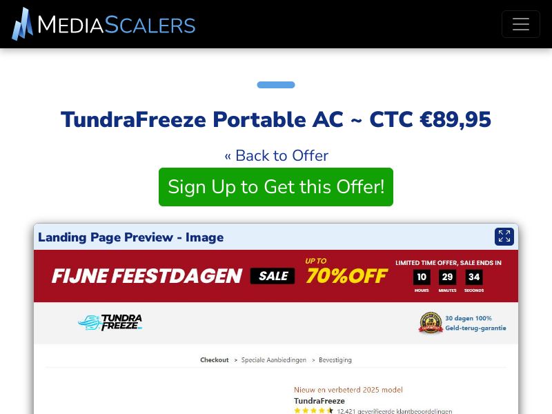 TundraFreeze Portable AC ~ CTC €89,95 {+DTC, Alt-Landers} (Event Tracking) [NL]