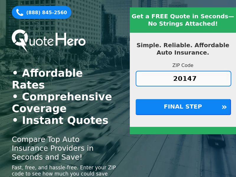 The Quote Hero Auto (Short Form) - RevShare - US