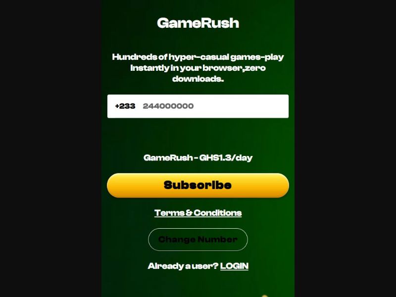 38662 - GH - [WEB+MOB] - Game Rush - MTN - Mfilter - 2 Click