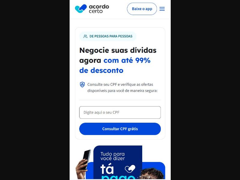 33372 - BR - [WEB+MOB] - Acordo Certo - CPL SOI - Total 100