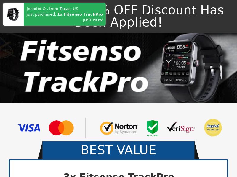 Fitsenso TrackPro SS - US/UK/CA/AU