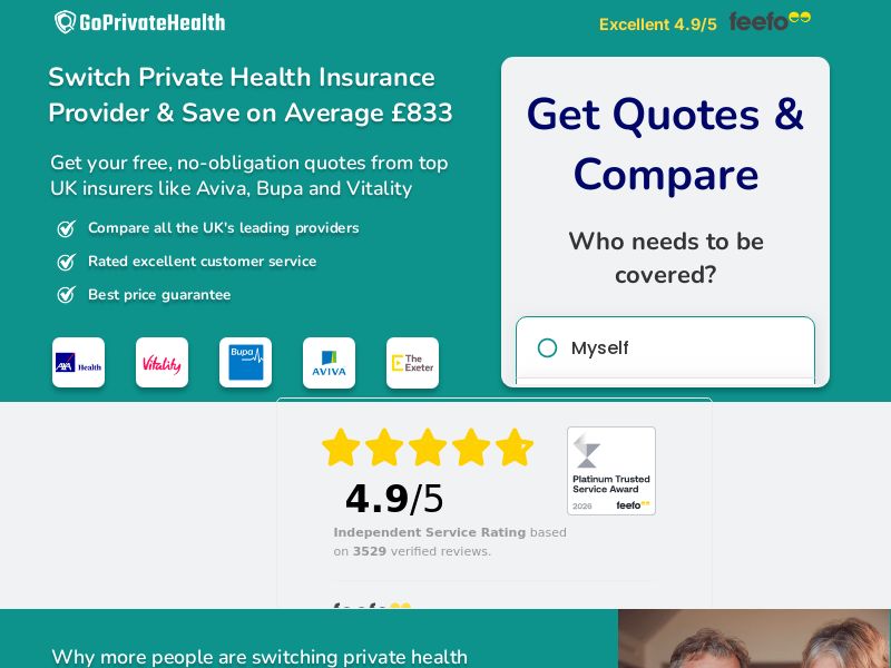 Go Private Health - Over 50s Only - CPL [UK] M-F Only 