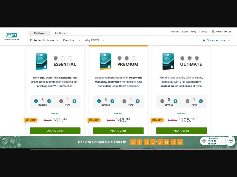  US/CA - ESET Home Essential/Premium/Ultimate - Product Page - Desktop/Mobile - Windows/Mac - CPS 