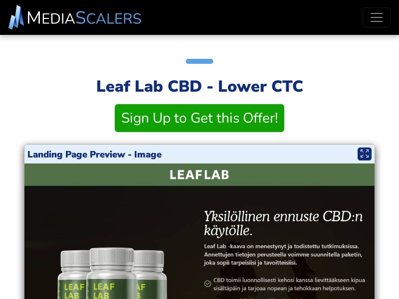 Leaf Lab CBD - Lower CTC (Event Tracking) [FI]