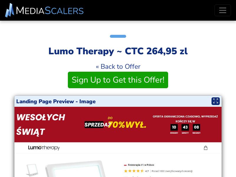 Lumo Therapy ~ CTC 264,95 zl {+DTC, Alt-Landers} (Event Tracking) [PL]