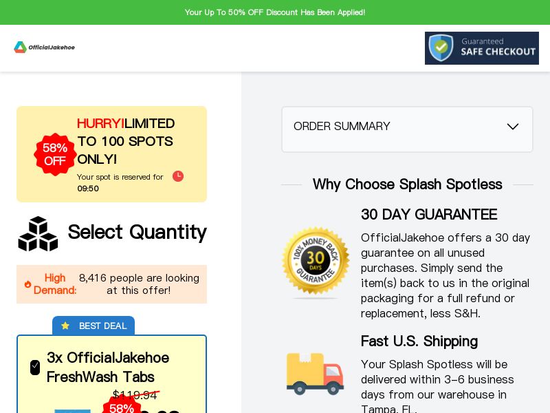 OfficialJakehoe FreshWash Tabs SS - US/CA/UK/AU