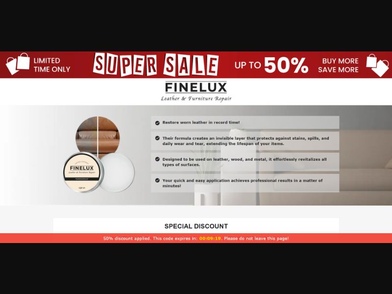 [WEB+MOB] Qinux Finelux – Leather and Furniture Repair /International (112 GEOs) CPS *FB/TT/Google/Taboola Pixel*