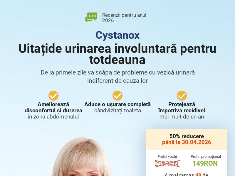 Cystanox n20 149 RON - cystitis HOLD
