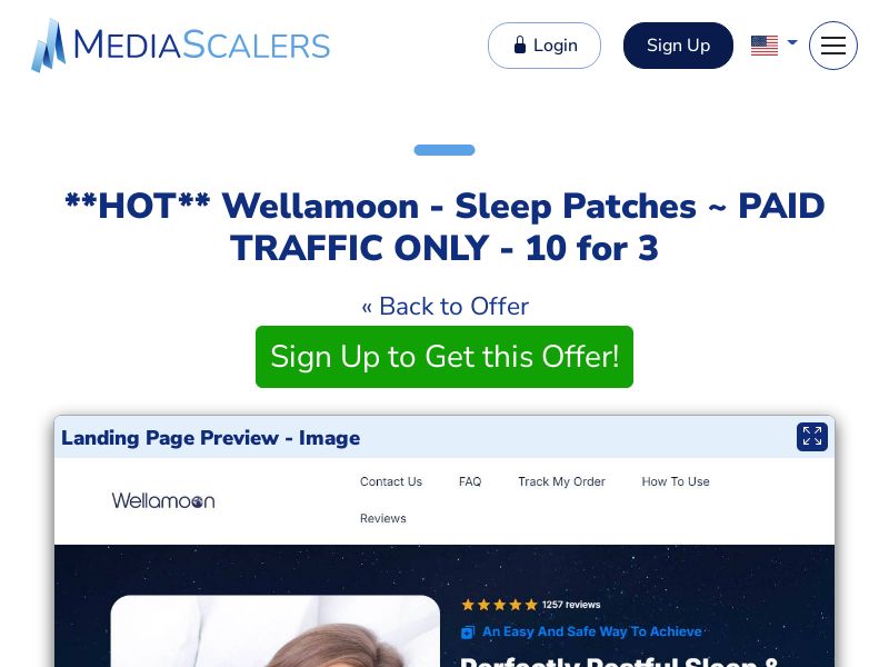 Wellamoon - Sleep Patches ~ PAID TRAFFIC ONLY - 10 for 3 {+Advertorial, DTC, Multi-Lang, Alt-Landers} (Event Tracking) [US, CA, FR, AT, IT]