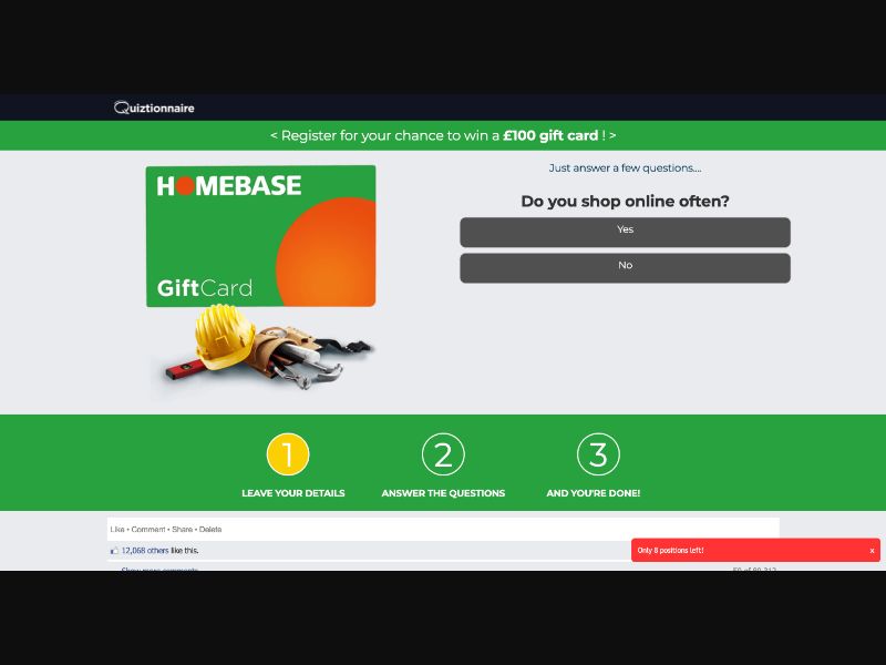 UK - Quiztionnaire - Homebase FB - (CPL)