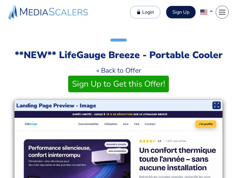 LifeGauge Breeze - Portable Cooler [FR]