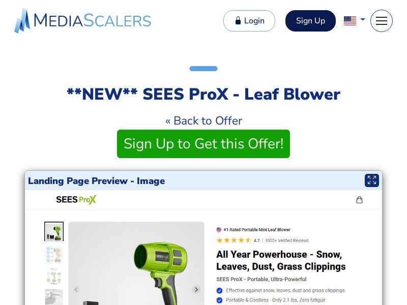 SEES ProX - Leaf Blower {+DTC} (Event Tracking) [US]