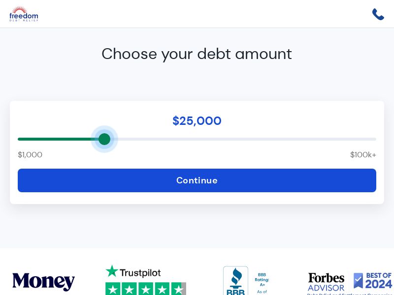 FreedomDebtRelief.com Debt CPL (Lead Gen) - USA