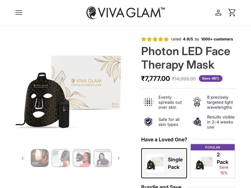LED Therapy Face Mask by VivaGlam CPA - India