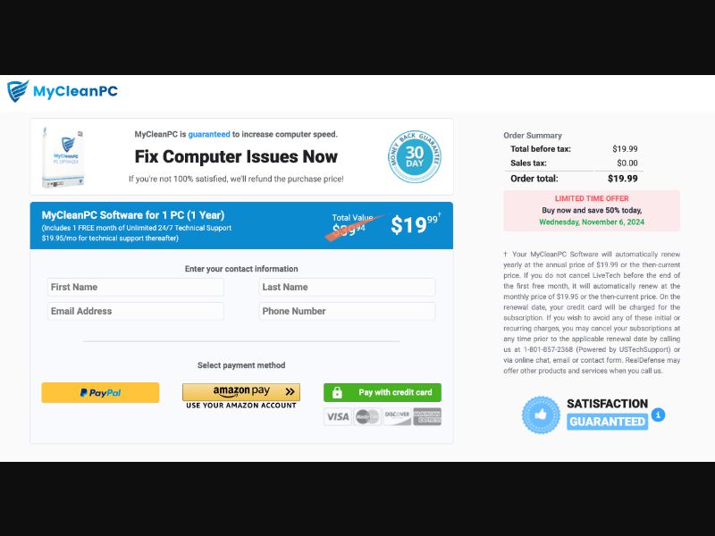 [WEB] MyCleanPC - DTC /US/CA/UK/AU/NZ CPS [Approval Only]
