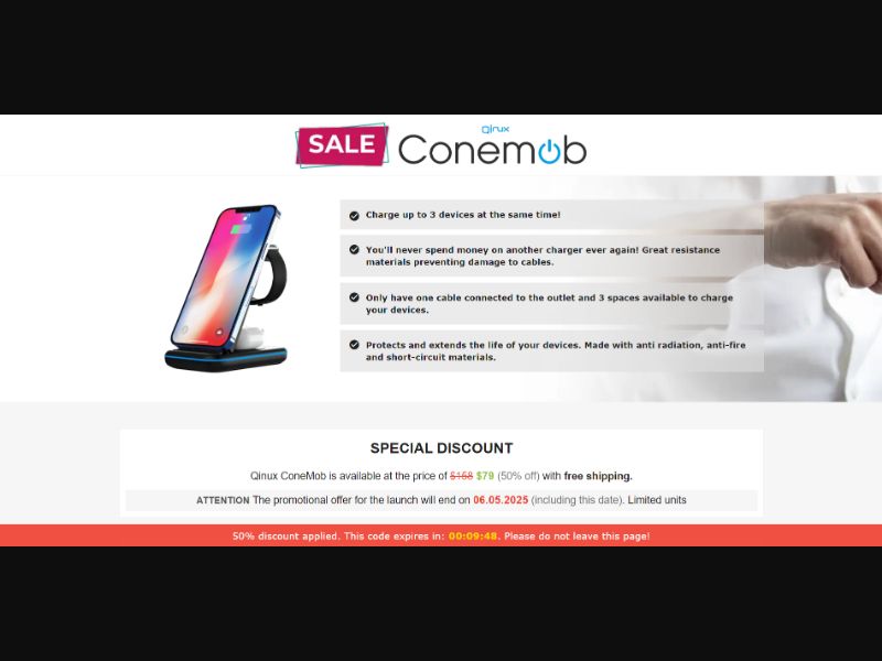 [WEB+MOB] Qinux ConeMob – 3-in-1 Сharger /International (112 GEOs) CPS *FB/TT/Google/Taboola Pixel* [Approval Required]