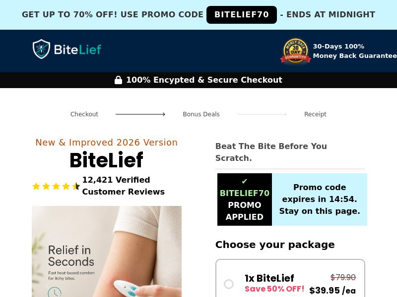 ! NEW OFFER - BiteLief Bug Bite Relief [IE] (Social,Banner,Native,Push,SEO,Search,Brand Bidding) - CPA