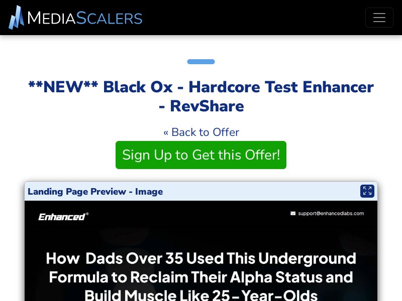Black Ox - Hardcore Test Enhancer - RevShare [US]
