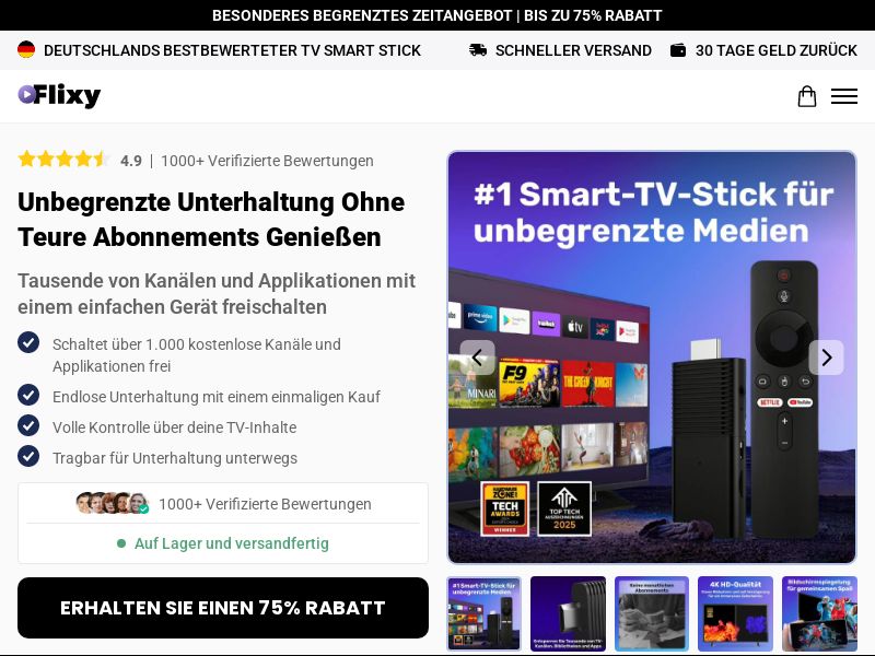 Ecom - Flixy TV Smart Stick - DE