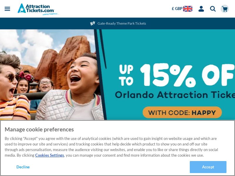 Attractiontickets.com Travel CPS - Worldwide