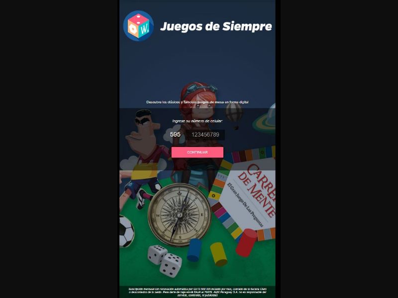 34062 - PY - [WEB+MOB] - Juegos De Siempre - Claro - 2 Click