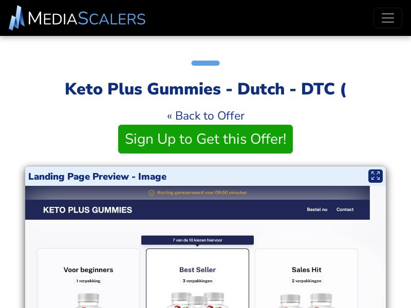 Keto Plus Gummies - Dutch - DTC (Event Tracking) [BE]