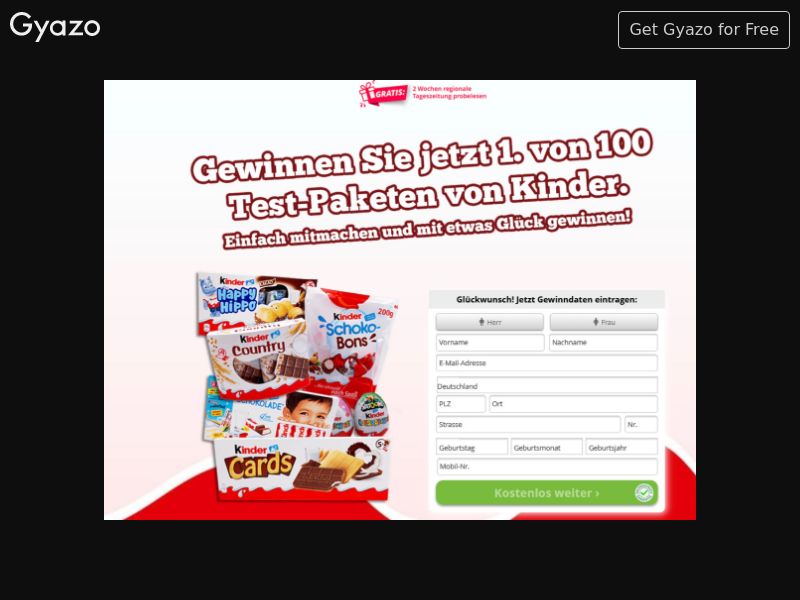 Kinder Testpaket (DE)