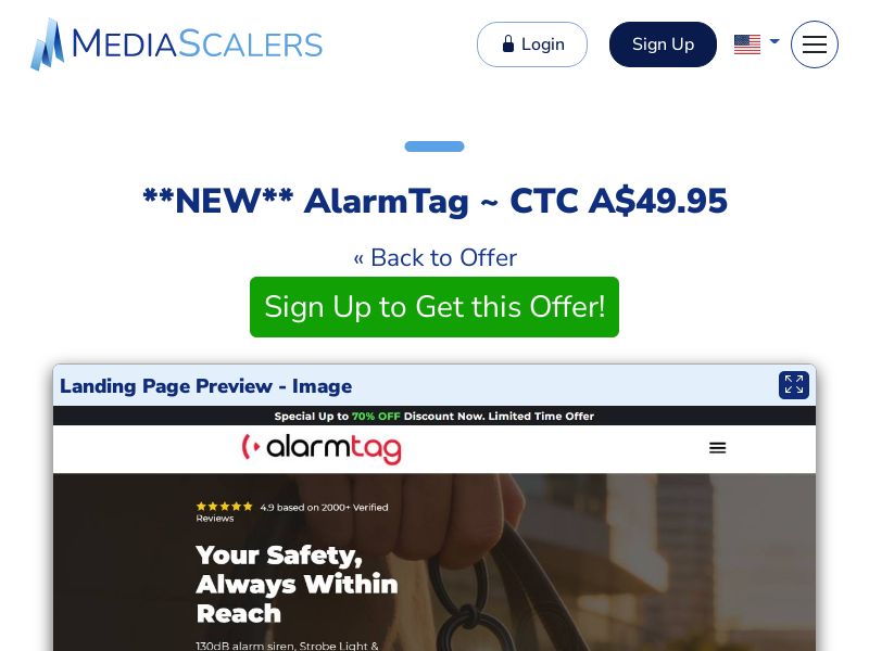 AlarmTag ~ CTC A$49.95 {+DTC, Alt-Landers} (Event Tracking) [AU]