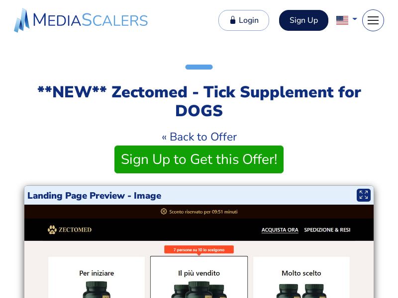 Zectomed - Tick Supplement for DOGS {+DTC} (Event Tracking) [IT]