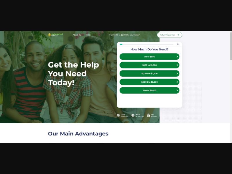 [WEB+MOB] My Tax Refund Loan USA /US - Revshare