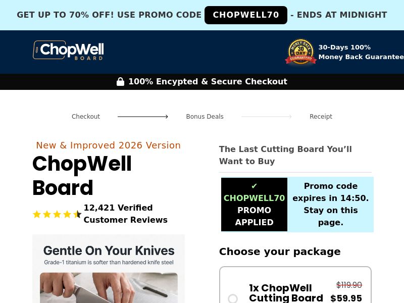 ! NEW OFFER - ChopWell Cutting Board [US,UK,AU] (Social,Banner,Native,Push,SEO,Search,Brand Bidding) - CPA