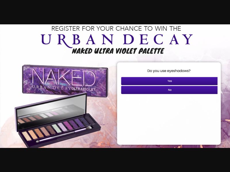 AU - Quiztionnaire- Urban Decay NAKED ULTRA VIOLET PALETTE - (CPL)