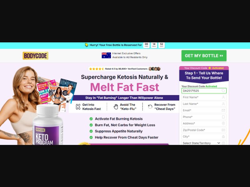 [WEB+MOB] BodyCode KETO /AU [CPS] *FB Pixel* [Approval Required]