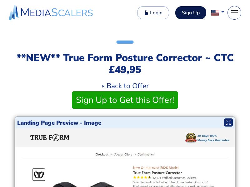 True Form Posture Corrector ~ CTC £49,95 {+DTC} [UK]